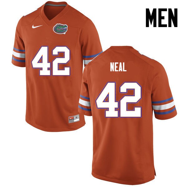Florida Gators Men #42 Keanu Neal College Football Jersey Orange